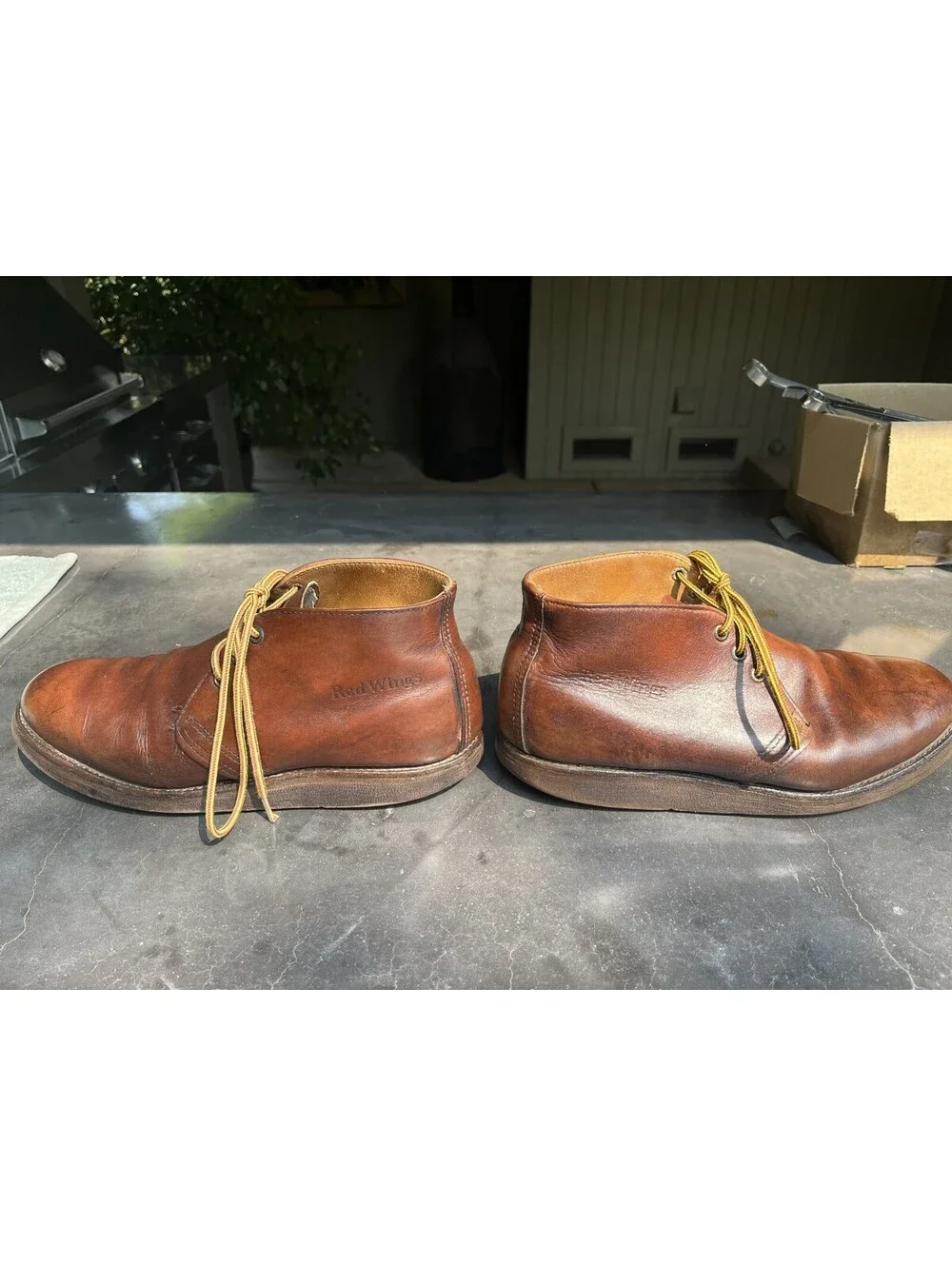 Red Wing 595 Chukka Boots Men 9.5 Brown Leather Made USA